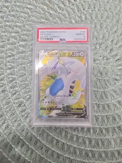 2022 Pokemon Swsh Silver Tempest-Full Art LUGIA V #185 PSA 10 Gem Mint RARE - Image 3