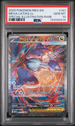 Pokemon TCG Mega Latias ex PSA 10 181/132 SIR English 2025 - Image 1