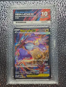 Pokemon TCG Mega Latias EX 181/132 Sir Mega Evolution ACE 10 Perfect Sub-grades - Image 1