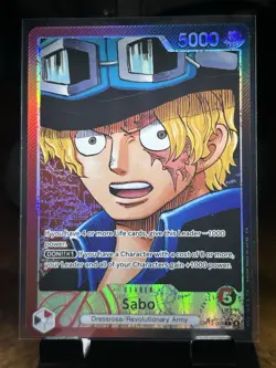 One Piece CCG Sabo Leader Alternate Art Foil Carrying On His Will OP13-004 NM - Image 1