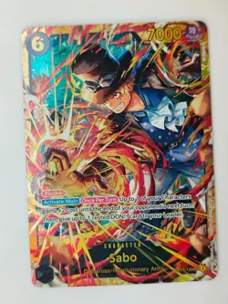One Piece TCG Carrying on His Will OP13-120 Sabo SEC Holo NM - Image 1