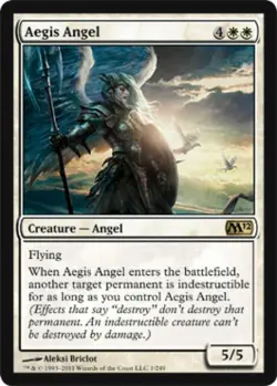 Aegis Angel - Light Play MTG Magic 2012 Core Set - Image 1