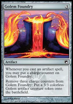 Golem Foundry - Light Play MTG Scars of Mirrodin - Image 1