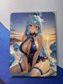 Aqua Konosuba ACG Goddess Story Doujin Waifu Anime Custom Card - Image 1