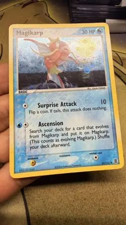 Pokemon TCG Magikarp Card 67/112 EX Fire Red Leaf Green Rarity Error MP - Image 2
