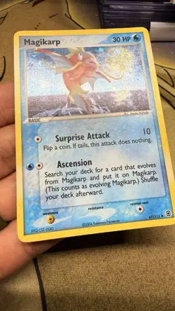 Pokemon TCG Magikarp Card 67/112 EX Fire Red Leaf Green Rarity Error MP - Image 3