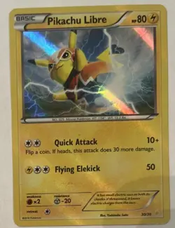 Pokemon TCG Pikachu Libre Holo 30/30 XY Black Star Promo 2016 Rare - Image 1