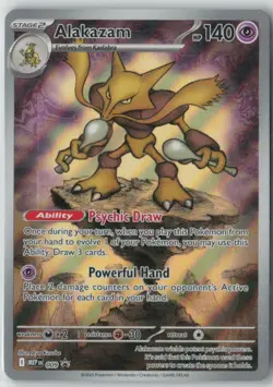 Pokemon TCG Alakazam 009 Mega Evolution Black Star Promo Holo - Near Mint / NM - Image 1