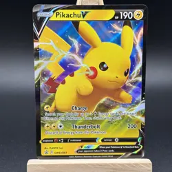 Pokemon Card Pikachu V SWSH061 Black Star Promo Half Art Holo Standard Size NM - Image 2
