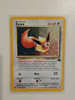 Pokemon TCG Eevee - WoTC Black Star Promo - Rare Holo - 11/53 - M/NM - Image 1