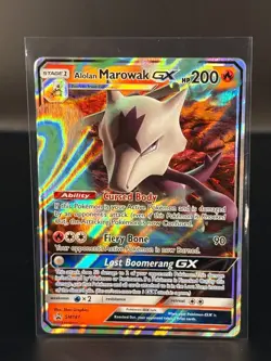 Alolan Marowak GX SM187 - Black Star Promo - Ultra Rare Pokemon Card - NM - Image 1