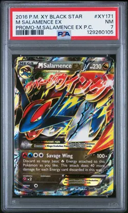 2016 POKEMON BLACK STAR PROMO M SALAMENCE EX #XY171 HOLO PSA 7 NM #129260105 - Image 1