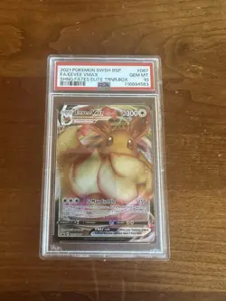 Pokemon TCG Eevee VMAX SWSH087 Black Star Promo Full Art Holo PSA 10 - Image 1