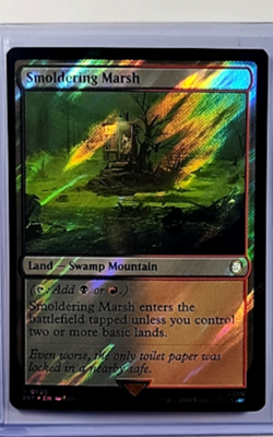 2024 MTG Magic The Gathering PIP Fallout Surge Foil #820 Smoldering Marsh - Image 1