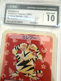 Pokemon Card TOPSUN ELECTABUZZ Blue Back No number Japanese 1997 CGC 10 - Image 3
