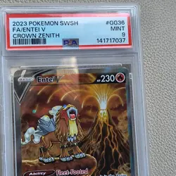 Entei V GG36/GG70 Crown Zenith Galarian Gallery Full Art Holo EN PSA 9 - Image 2