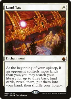 Land Tax, Magic The Gathering, MTG, Near Mint, M/NM, BattleBond - Image 1