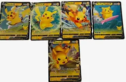 Pokemon TCG Pikachu V & Surfing Pikachu V Promo Holo Lot 5 Cards English - Image 1