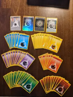Lot of 66 Pokemon Energy Cards (Mostly 1999 Classic series, some Japanese) - Image 1
