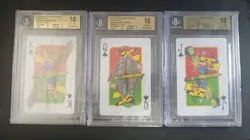 2016 MARIO PIKACHU PLAYING CARDS POKEMON CENTER SET OF 3 CLUBS BGS 10, 10, 10 - Image 1