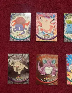 Pokemon Topps Trading Cards Lot of 8 – Pikachu, Holos, Ivysaur, Clefable & More - Image 2