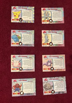 Pokemon Topps Trading Cards Lot of 8 – Pikachu, Holos, Ivysaur, Clefable & More - Image 4