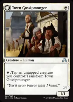 Town Gossipmonger (Incited Rabble) - Light Play MTG Shadows Over Innistrad - Image 1