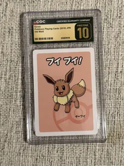 CGC Pristine 10 Eevee Old Maid Pokemon Playing Cards Regular Japanese 2019 - Image 1