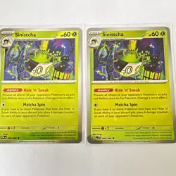 Pokemon TCG Pitch Black Sinistcha 006/084. 2-Cards Lot Normal/Reverse Holo - Image 1