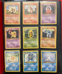 Pokemon TCG Vintage WOTC Binder 105 Cards LP Base Jungle Fossil Team Rocket 1999 - Image 1