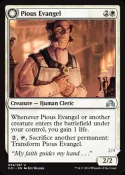 Pious Evangel (Wayward Disciple) - Light Play MTG Shadows Over Innistrad - Image 1