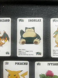 1998 KFC Pokemon Mini Cards Set Lot Charizard Snorlax Pikachu Dragonite + More - Image 3