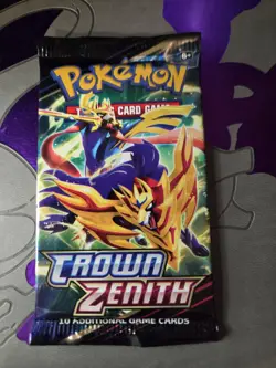 Pokemon TCG Crown Zenith Booster Pack 10 Cards English 2023 Zacian Zamazenta - Image 1