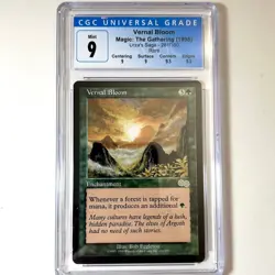 VERNAL BLOOM MTG 1998 Rare Urza's Saga 281/350 CGC Graded 9 Mint - Image 1