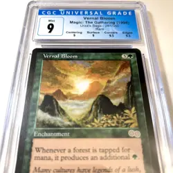 VERNAL BLOOM MTG 1998 Rare Urza's Saga 281/350 CGC Graded 9 Mint - Image 2