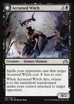 Accursed Witch (Infectious Curse) - Light Play MTG Shadows Over Innistrad - Image 1