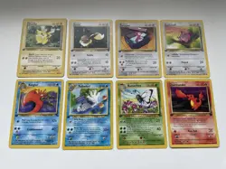 Set of 8 First Edition Pokemon Cards Butterfree, Pikachu, and Others - Image 1