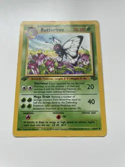 Set of 8 First Edition Pokemon Cards Butterfree, Pikachu, and Others - Image 3