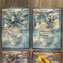 Lot Of Four Pokemon Team Plasma Cards Flareon, Espeon, Glaceon, Vaporeon - Image 2