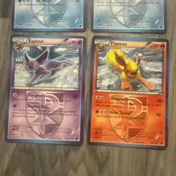 Lot Of Four Pokemon Team Plasma Cards Flareon, Espeon, Glaceon, Vaporeon - Image 3
