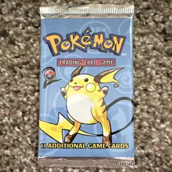 Pokemon TCG Base Set 2 Booster Pack 11 Cards Raichu Artwork Wizards of the Coast - Image 1