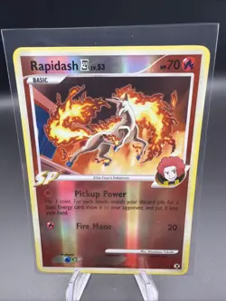 Pokemon Card - Rapidash E4 Rising Rivals 47/111 Reverse Holo Uncommon - Image 1