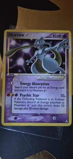 Mewtwo Gold Star 103/110 Ex Holon Phantoms Holo Rare Pokemon Card 2006 - Image 3