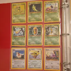 Nintendo Pokemon TCG 171-Card Lot Binder Base Set & Team Rocket Holo Rare - Image 2