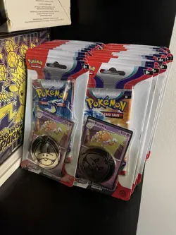 Pokemon Scarlet Violet Promo Checklane Blister Pack Booster Coin Sealed X30 - Image 1