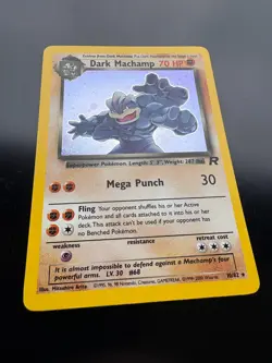 Dark Machamp Holo 10/82 Team Rocket Pokemon Card 2000 WOTC Rare - LP - Image 2