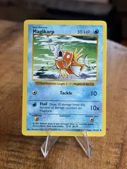 Pokemon TCG Magikarp Base Set Shadowless, Uncommon Card 35/102 NM Condition - Image 1