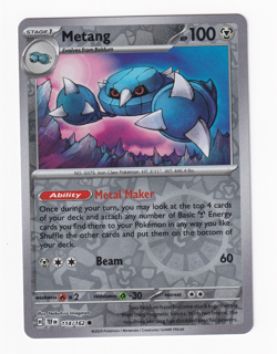 Metang 114/162 Temporal Forces 2024 Reverse Holo Pokemon Card Near Mint NM - Image 1