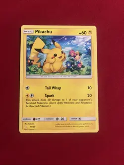 Pokemon TCG Pikachu SM86 Black Star Promo Holo Card Sun & Moon - Image 1