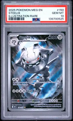 PSA 10 - Steelix 150/132 Illustration Rare Mega Evolution Base x525 - Pokemon - Image 1